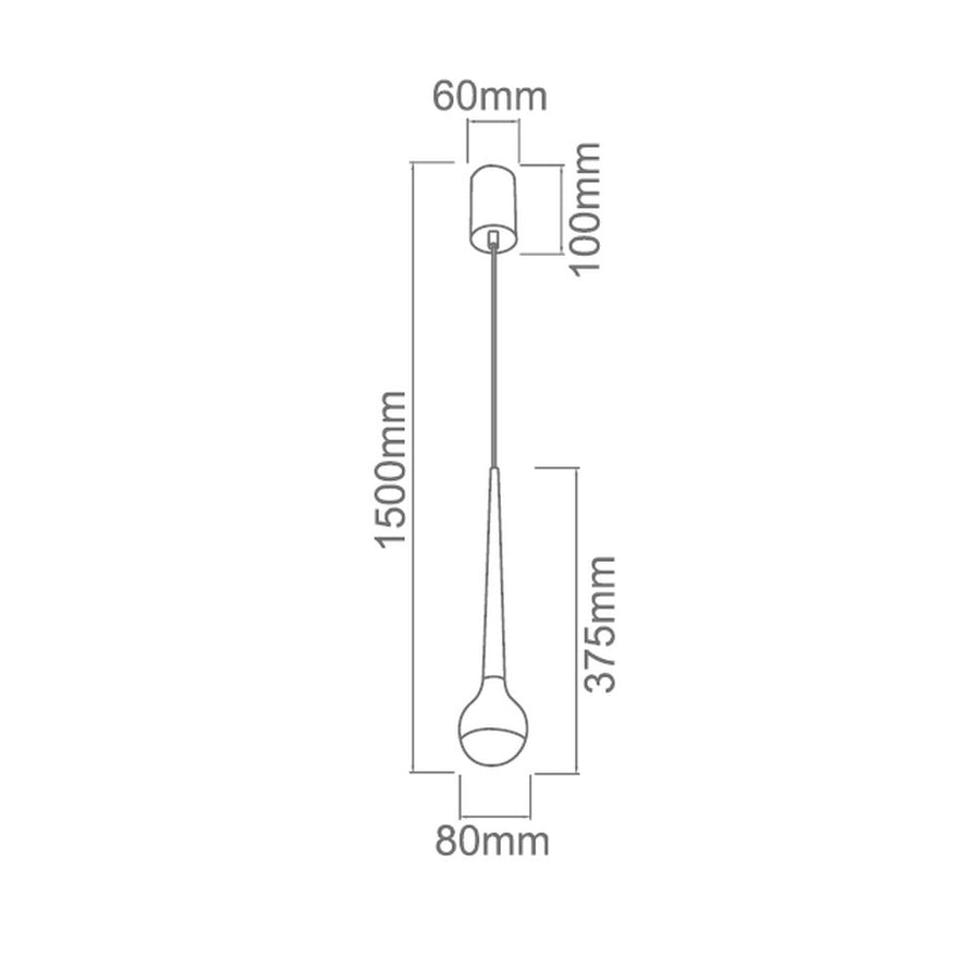 Suspension LED Cappi, verre