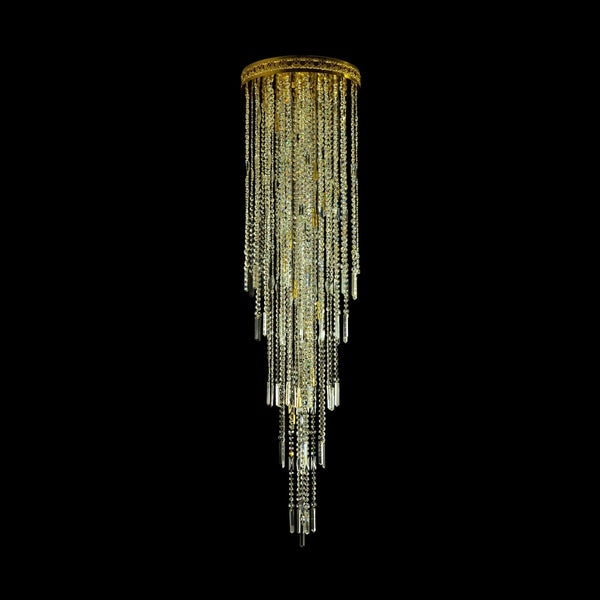 TX513000019 spiral crystal pendant light