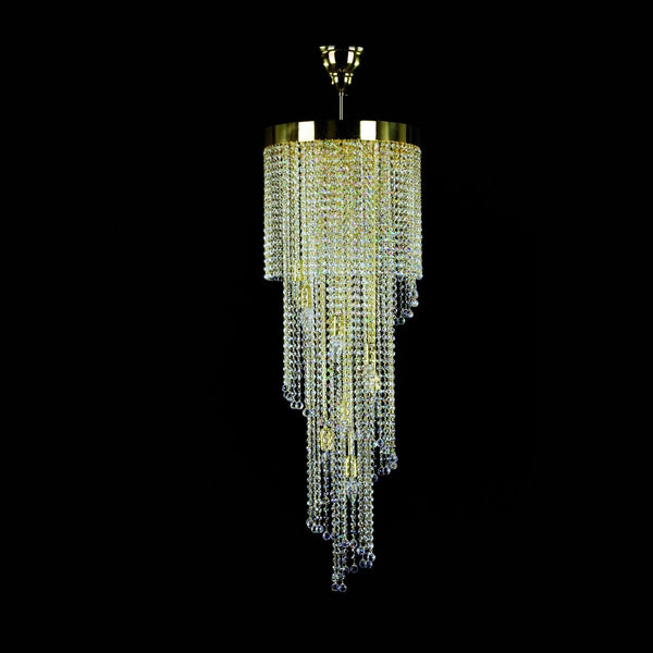 L453CLN crystal spiral pendant light