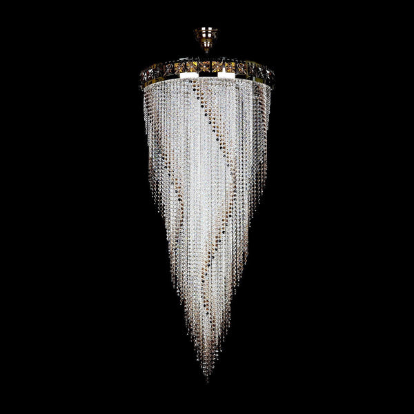 L432CLN spiral crystal pendant light
