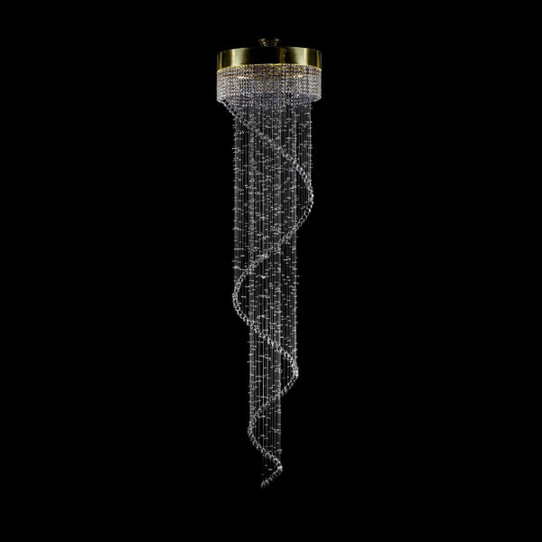 L448CLN crystal spiral pendant light