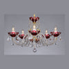 Crystal chandelier LLCH05-RED-SP