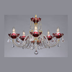 Crystal chandelier LLCH05-RED-SP