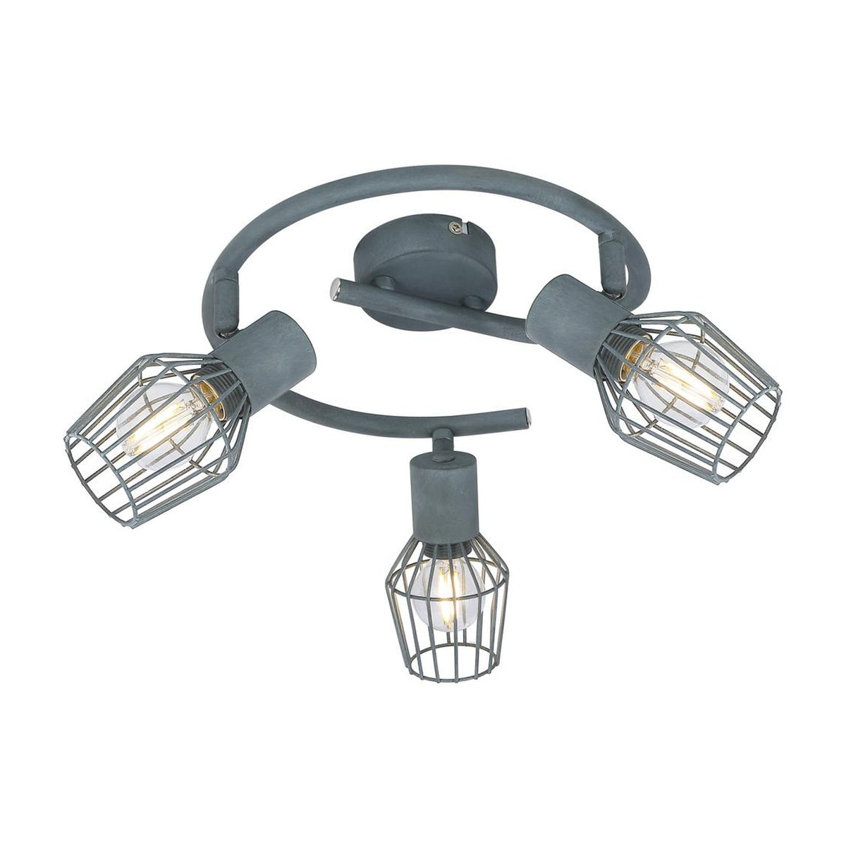 Plafonnier Viking 3 lumières gris