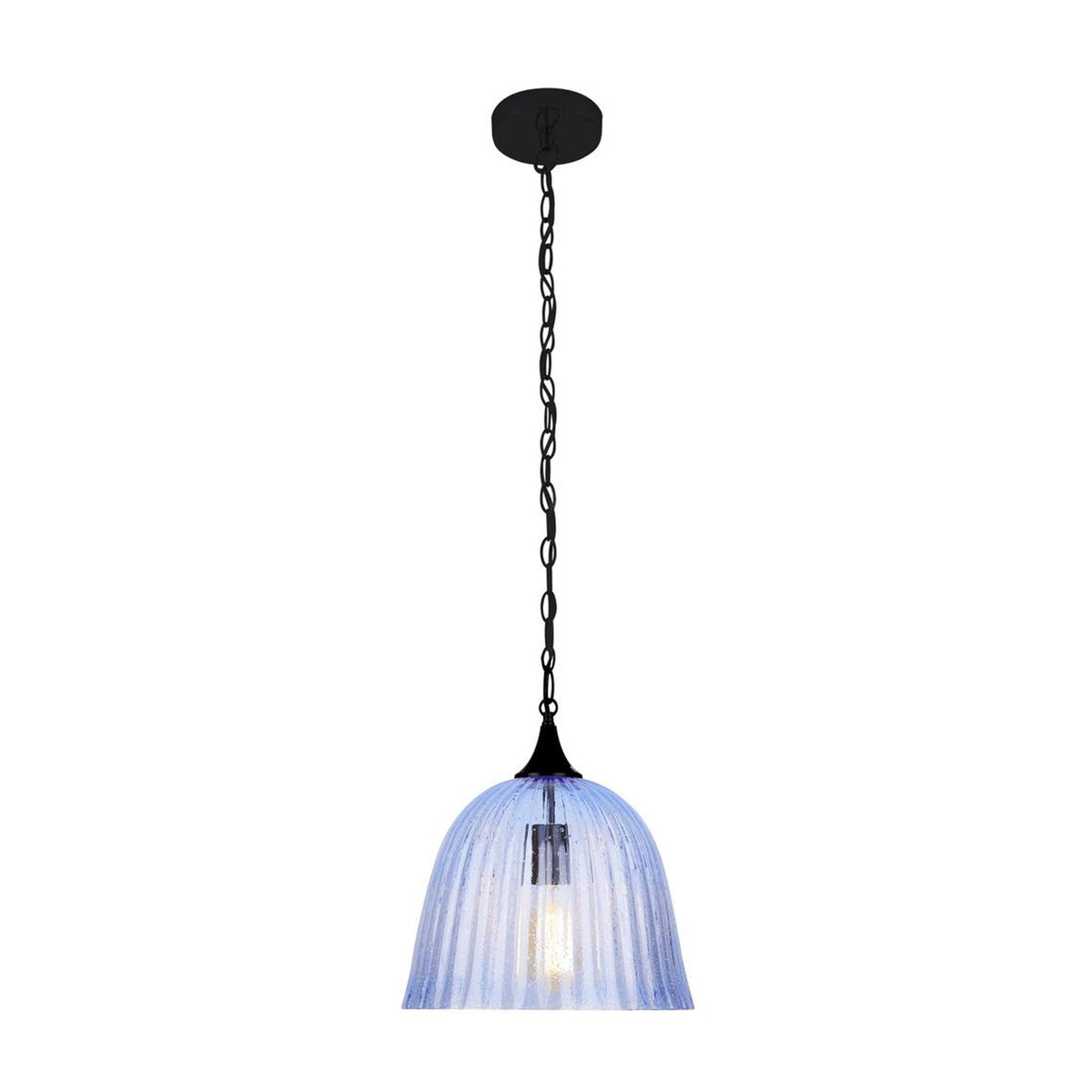 Suspension Vase bleue, verre