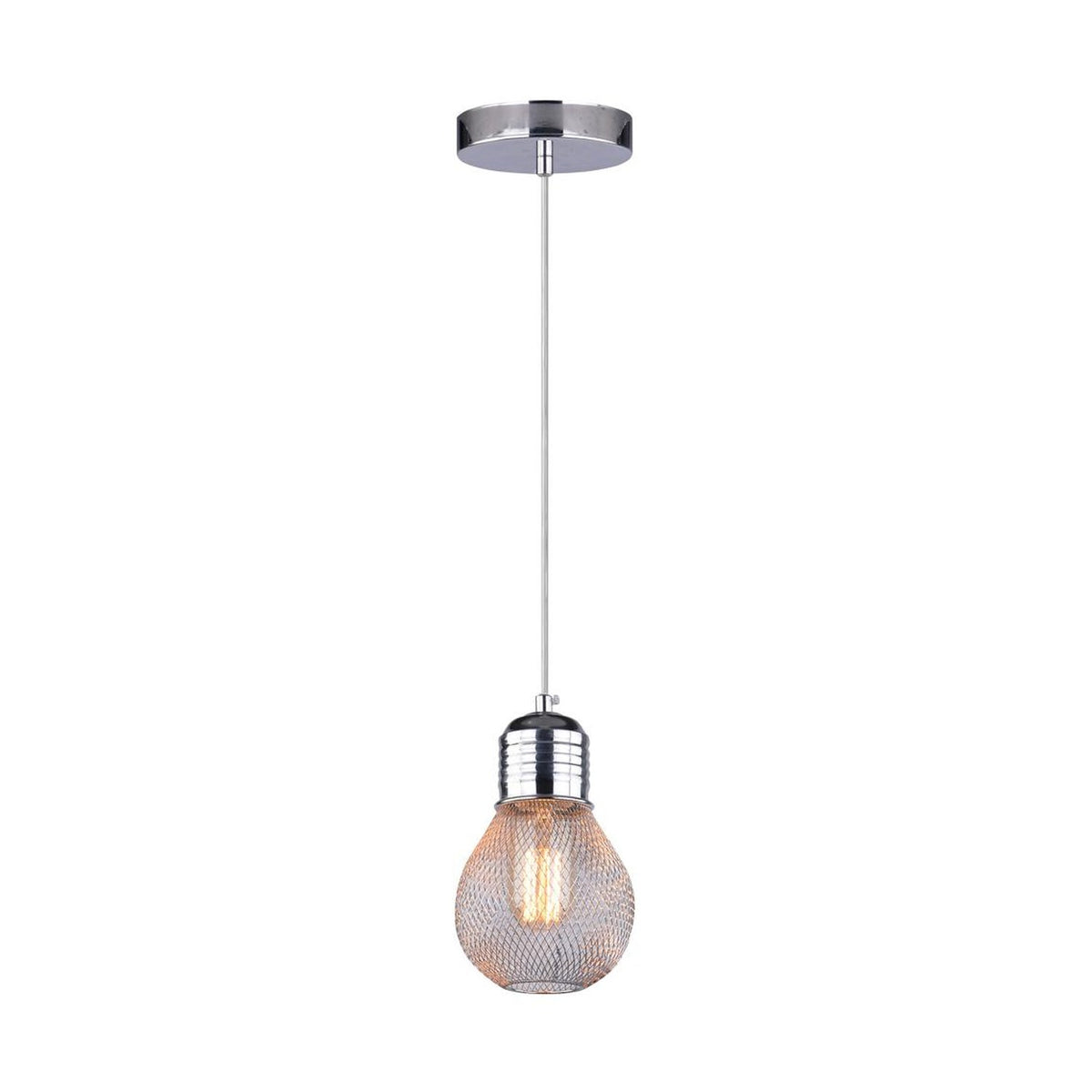 Suspension Gliva chromée