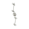 Spot Magnum nickel satiné, L 64,5 cm