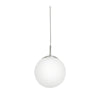 Suspension Rondo nickel et blanche mat, verre (85261)