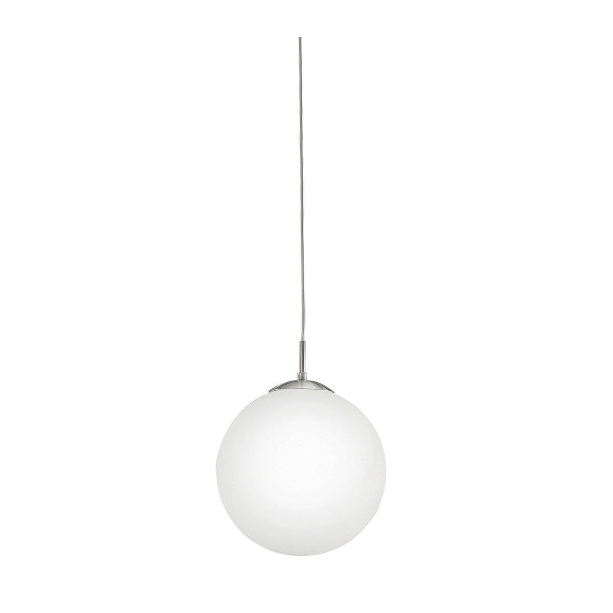 Suspension Rondo nickel satiné, verre