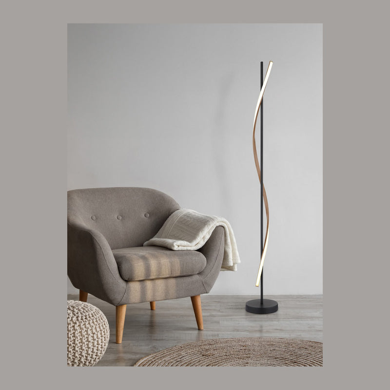 Lampadaire Watkins noir mat