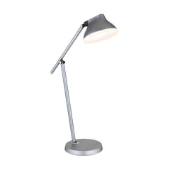 Lampe à poser Halvar grise et aluminium