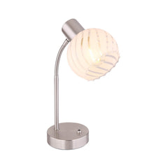 Lampe à poser Willy nickel satiné