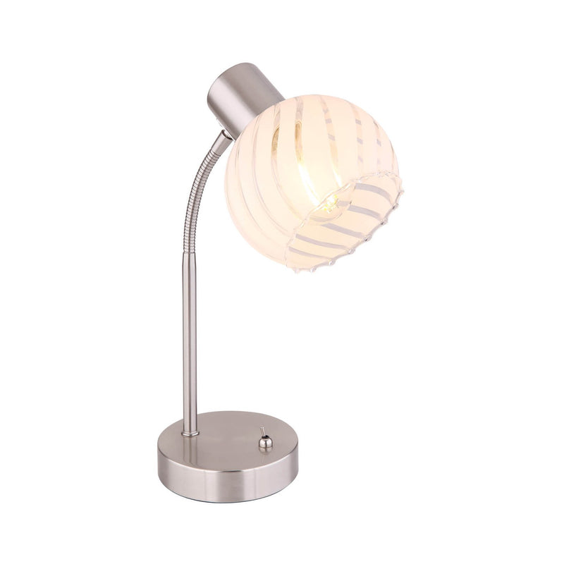 Lampe à poser Willy nickel satiné