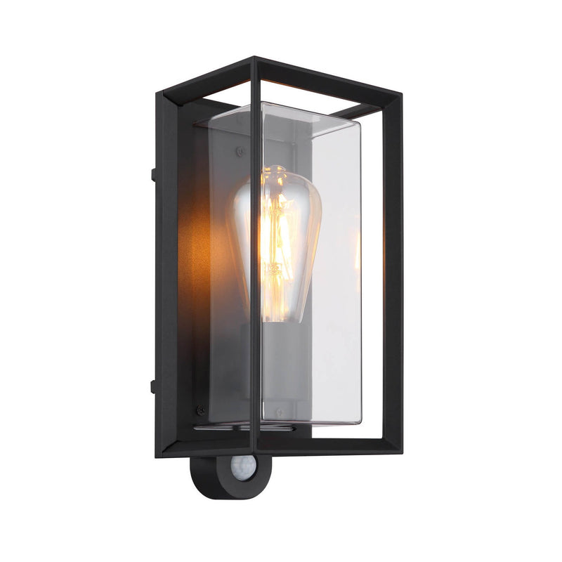 Luminaire extérieur Logana noir mat et aluminium