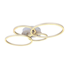Plafonnier Kendy nickel satiné, L 40,6 cm