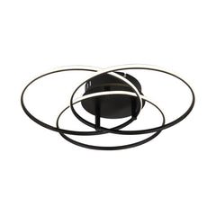 Plafonnier Kombos noir mat, Ø 45,6 cm