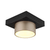 Plafonnier Raymond noir mat, L 20 cm