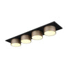 Plafonnier Raymond noir mat, L 86 cm
