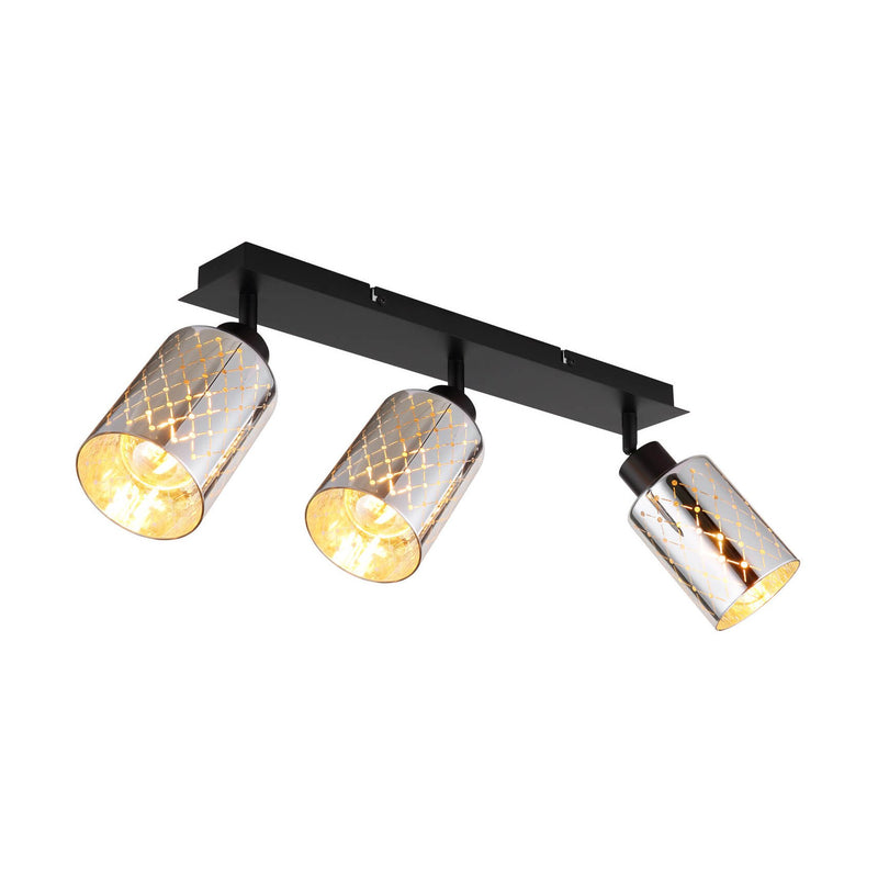 Spot Alonso noir mat, L 66 cm