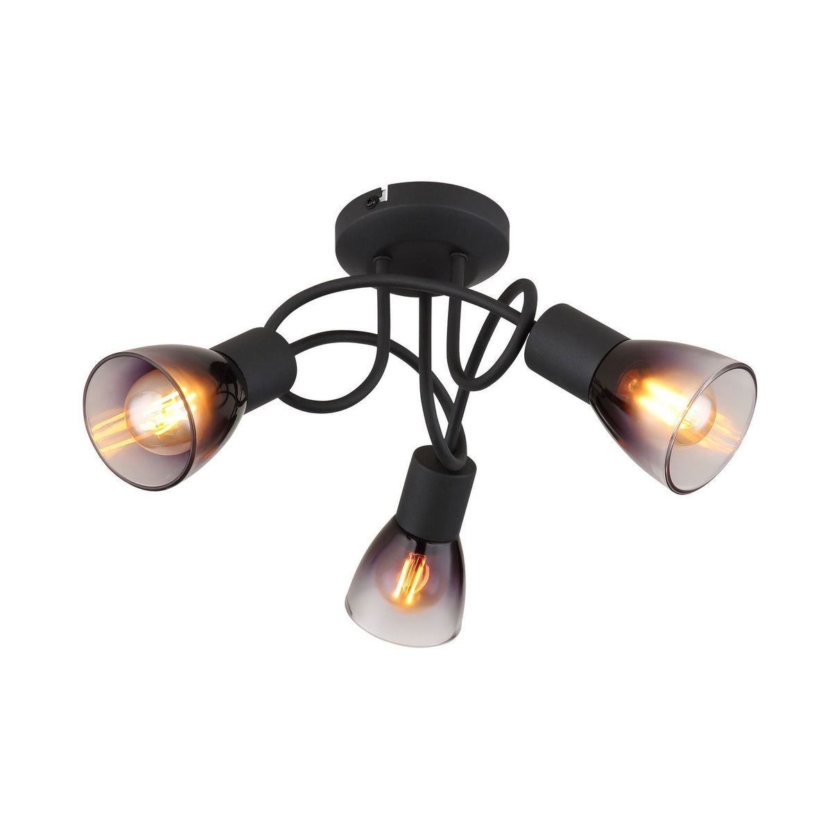 Spot Satella noir mat, Ø 22 cm