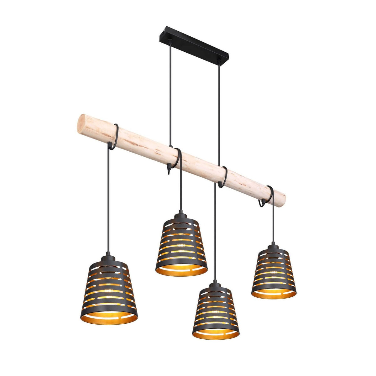 Suspension Ablona noire mat (15451-4H)