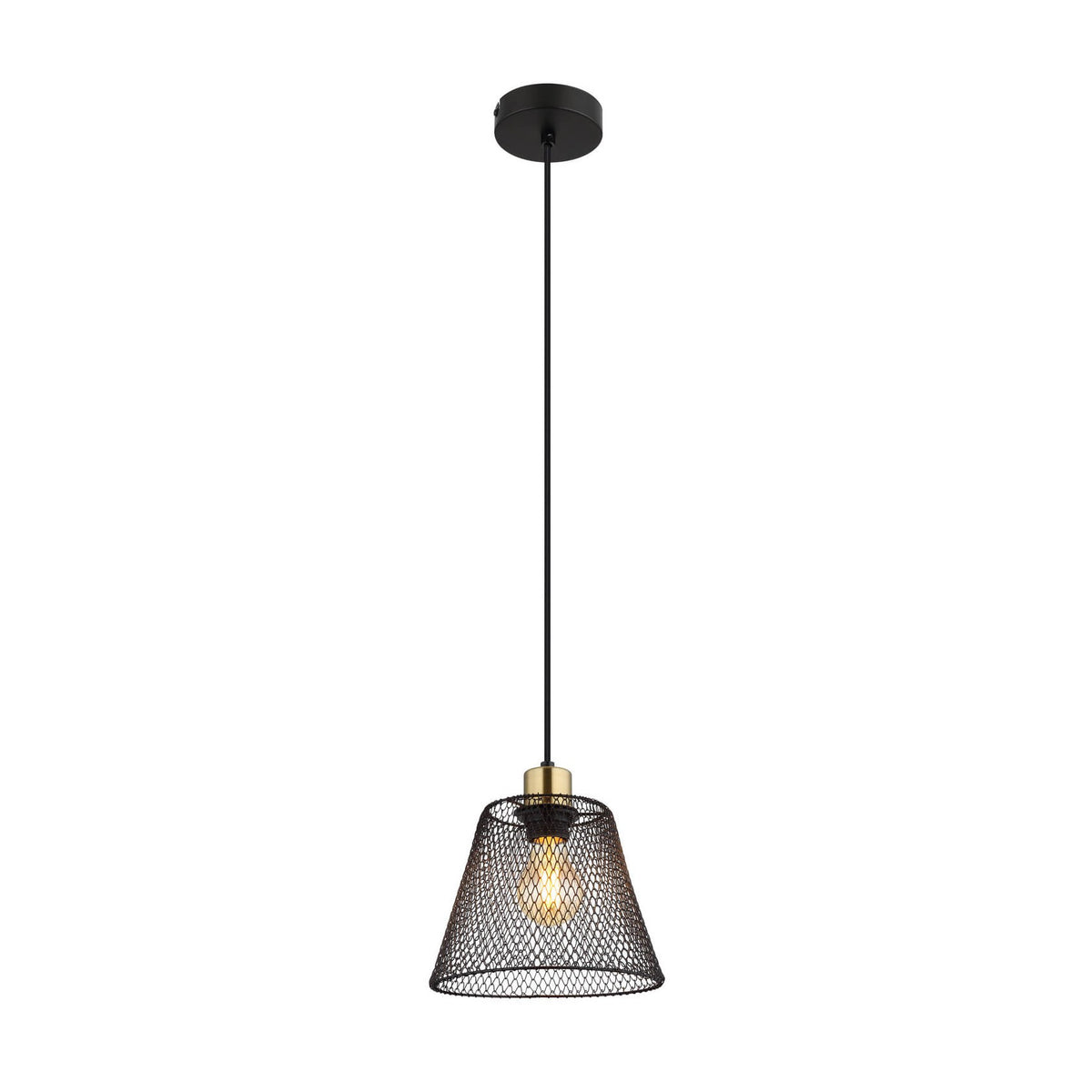 Suspension Baku noire mat (15646H)