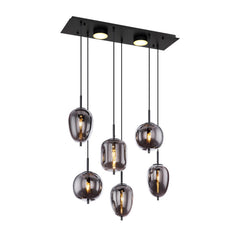 Suspension Blacky noire mat, H 120 cm