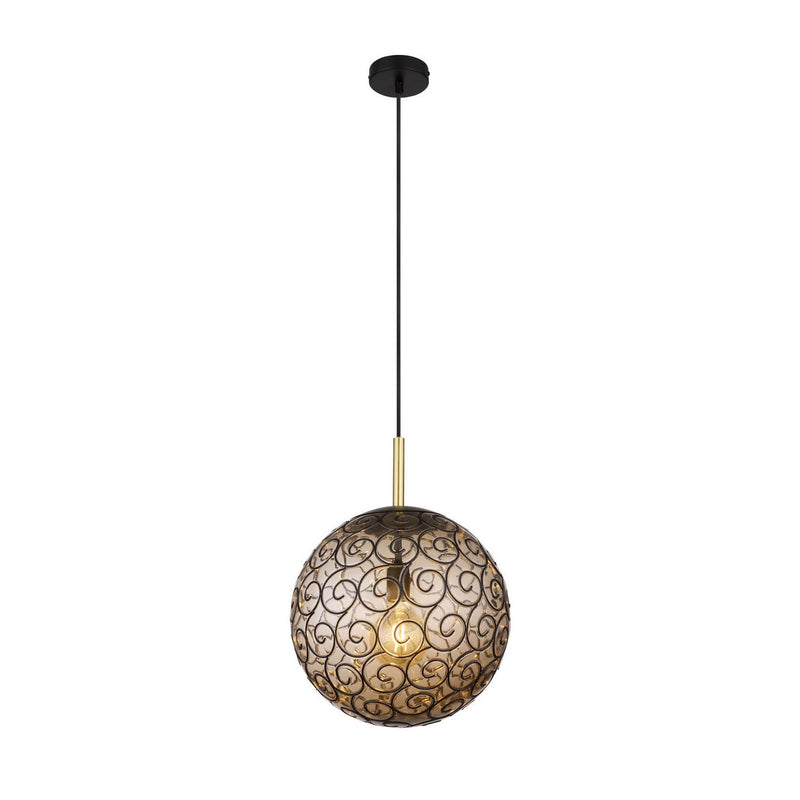Suspension Fitz noire mat