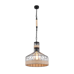 Suspension Halia noire mat, H 135 cm