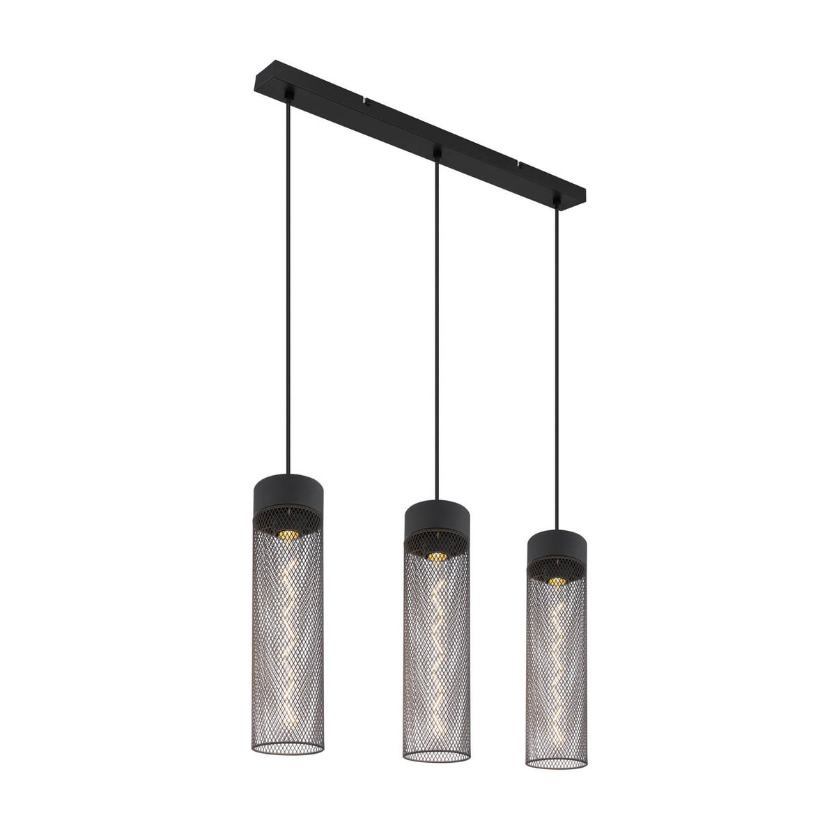 Suspension Hans noire mat (15649-3H)