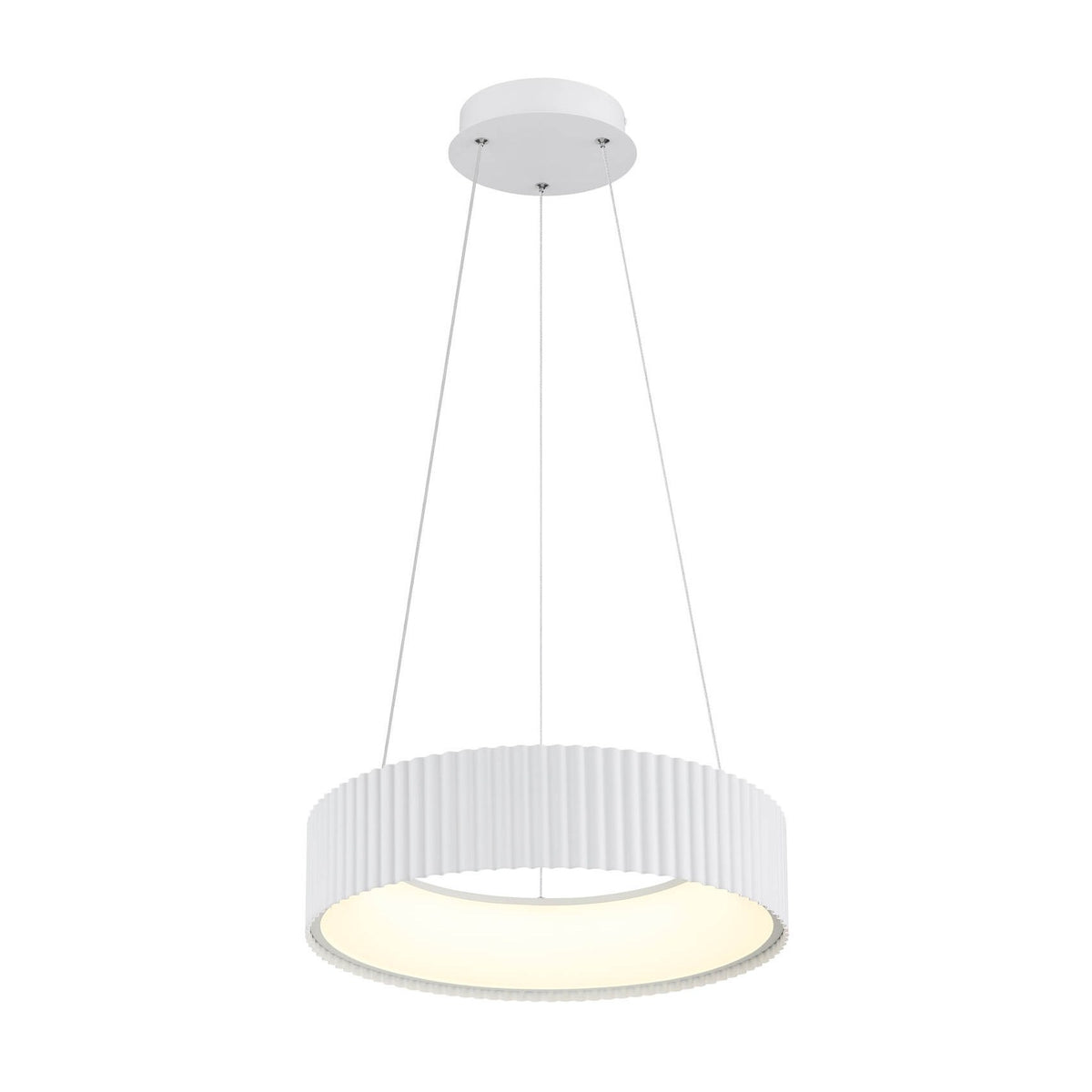 Suspension Kemp blanche mat