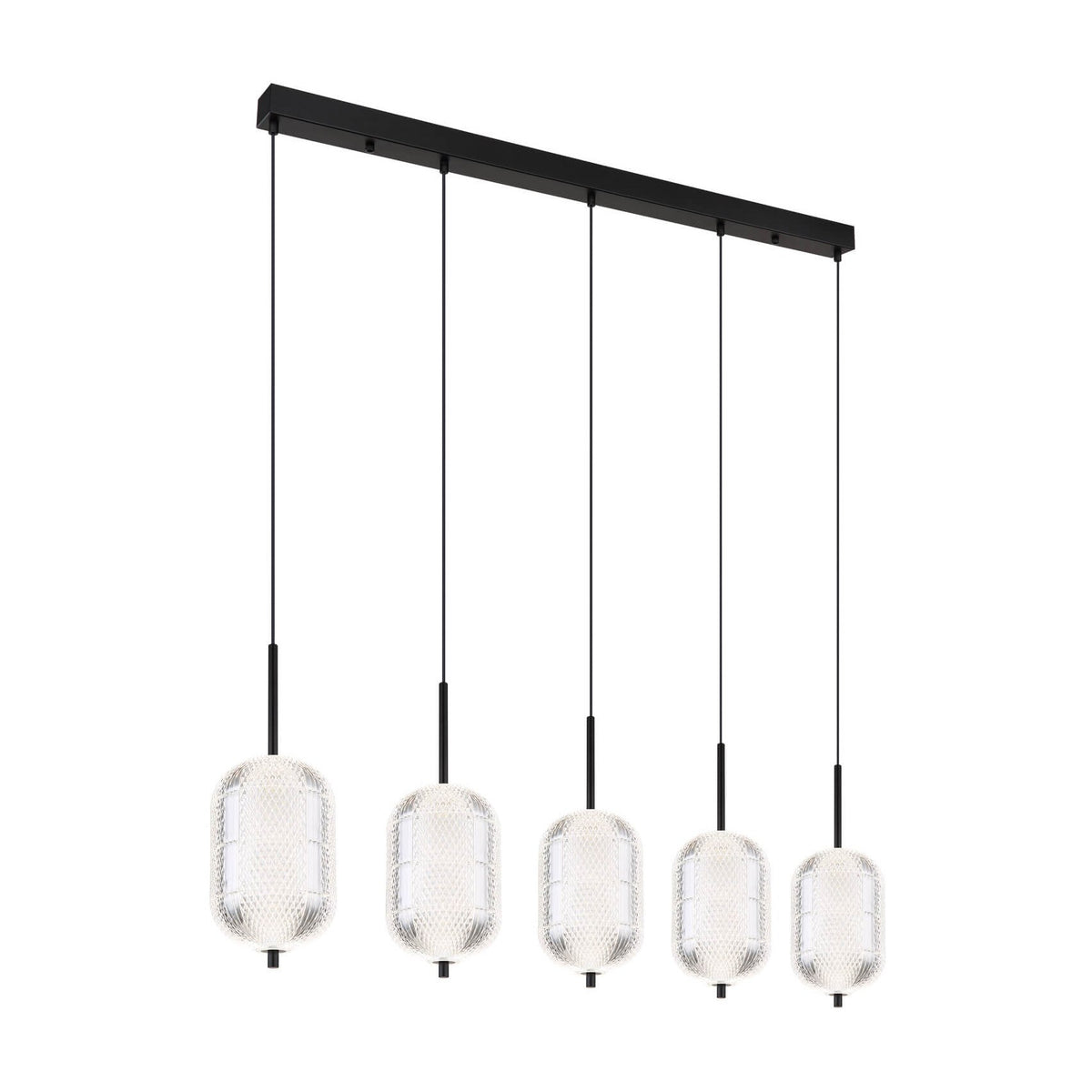 Suspension Kurius noire mat (16043-5H)