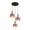 Suspension Milley noire mat, H 150 cm