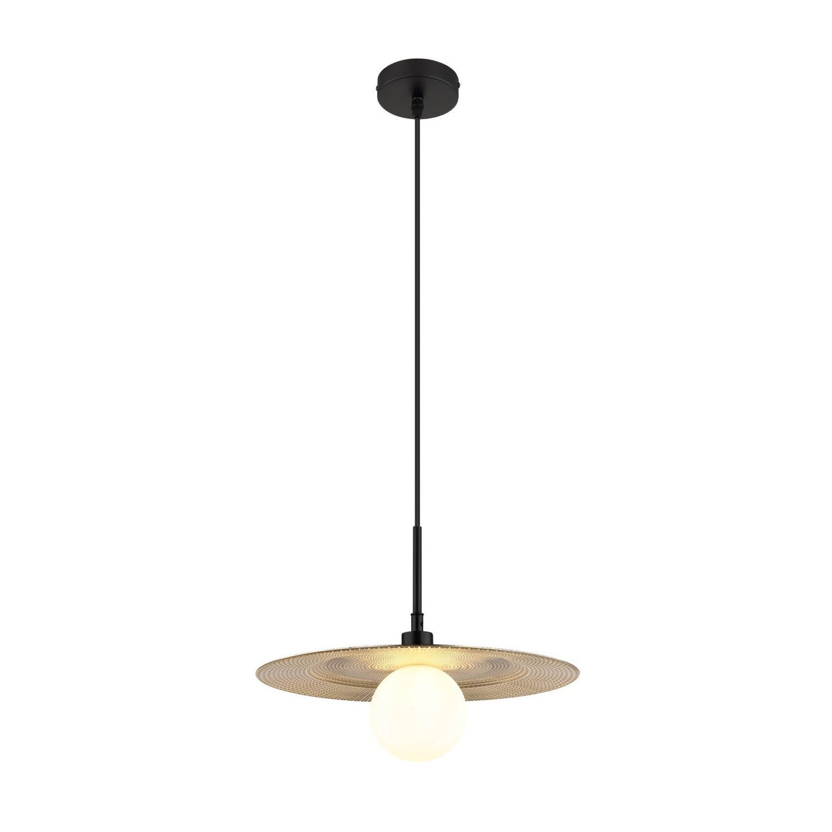 Suspension Riga noire mat, H 120 cm (15636)