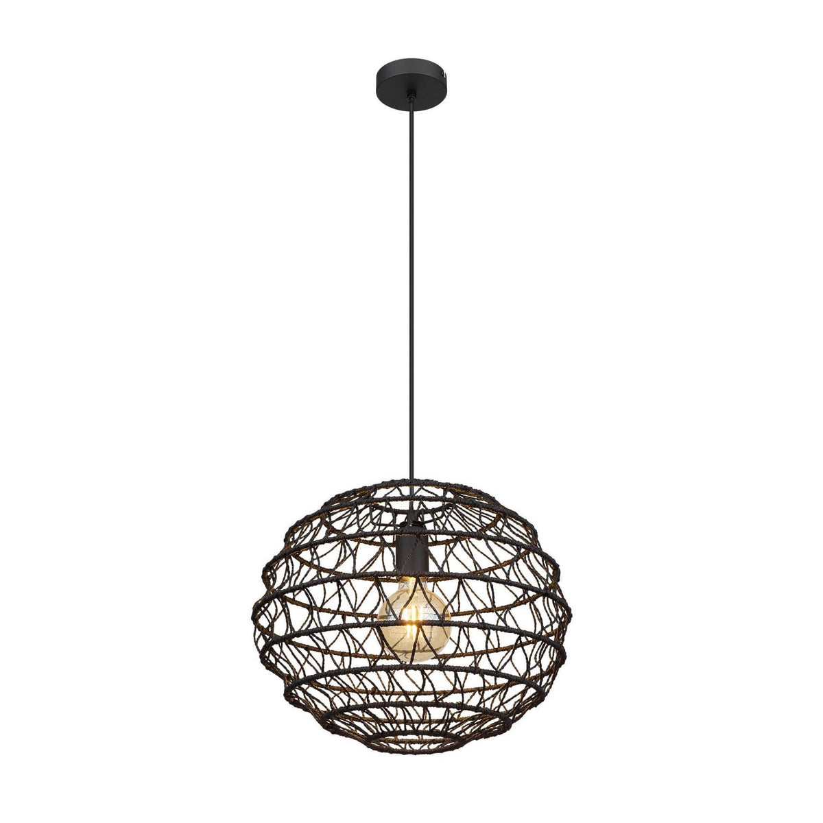 Suspension Senni noire mat (15689H)