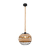 Suspension Ulleu noire, H 120 cm