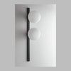 Applique murale Enoire noire, verre, L 60 cm