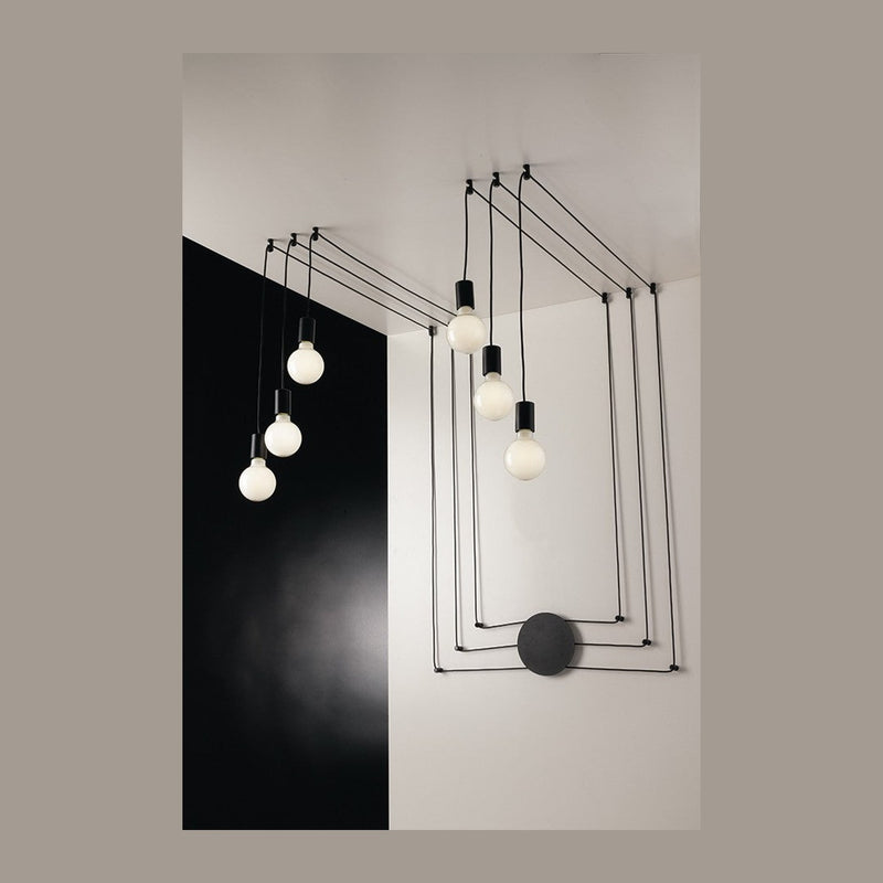 Plafonnier Habitat noir (I-HABITAT-PL6-NER)