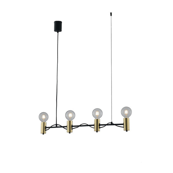Suspension Axon noire et dorée, H 120 cm