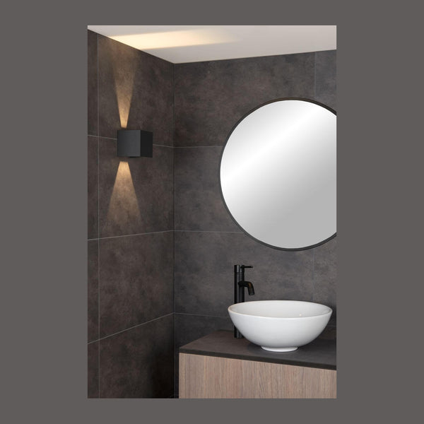 Applique murale AXI noire, H 10 cm