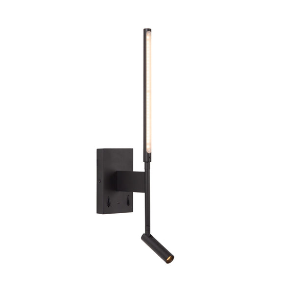 Applique murale Finan noire, H 56,2 cm