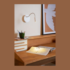 Applique murale Jolijn blanche, Ø 11 cm