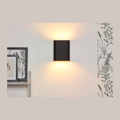 Applique murale Ovalis 2 lumières noire et dorée mat
