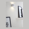Applique murale Xera blanche, L 16 cm