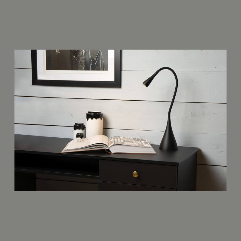 Lampe de bureau Zozy noire, H 48,5 cm