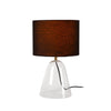 Lampe à poser Campana transparente, tissu, H 36,5 cm