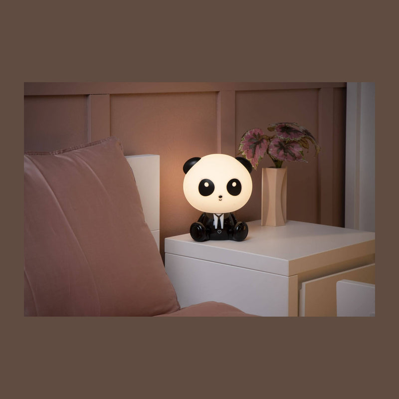 Lampe à poser Dodo Panda noire et blanche