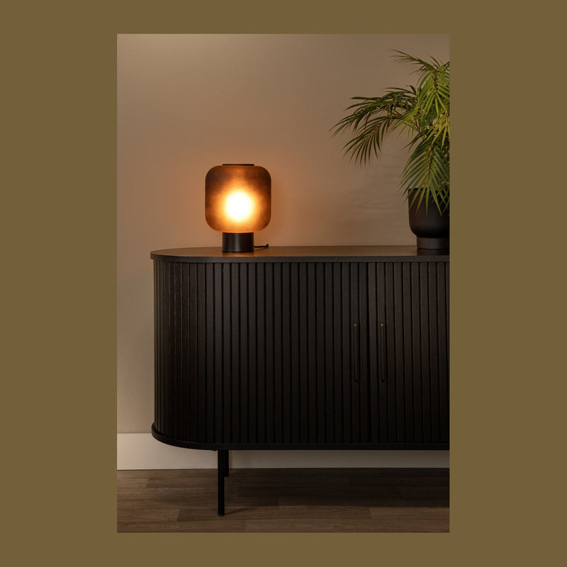 Lampe à poser Eloise noire, verre