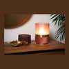 Lampe à poser Extravaganza Tusse rose et dorée mat, lin