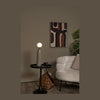 Lampe à poser Figaro grise, verre, H 48,8 cm